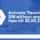 Activate ‘Deactivated’ DIN without any filing fees till 30.09.2020
