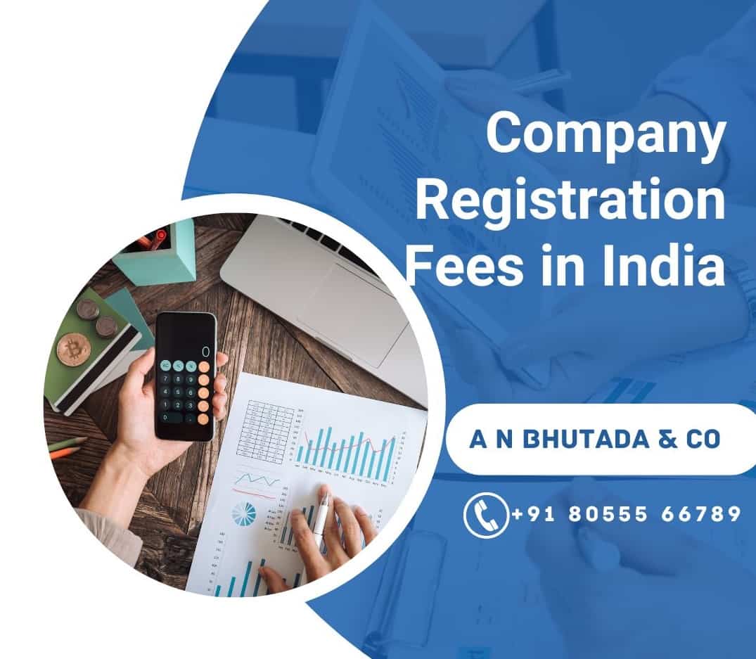 Company Registration Fees in India is Rs. 2300 + DSC 1200 + CA Fee
